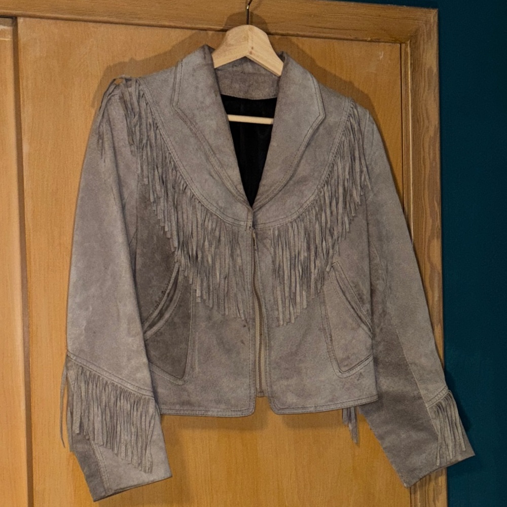 Vintage Tan Fringe Women's Jacket